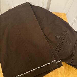 Vans Michael February Relaxed Chinos Brown Cropped Pants Dress Skating Denim